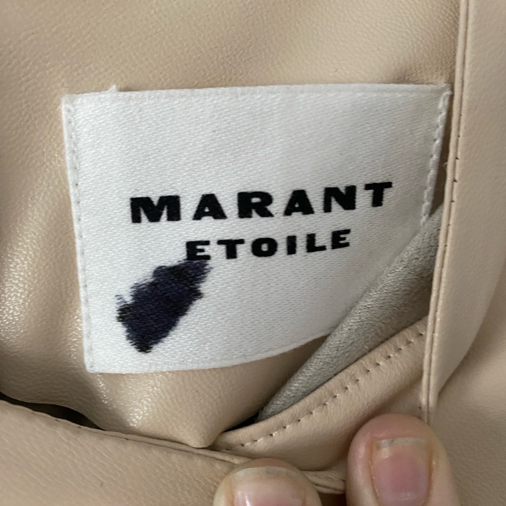 MARANT Etoile Balesi Short Sleeve Mini Dress Chalk - Picture 7 of 9